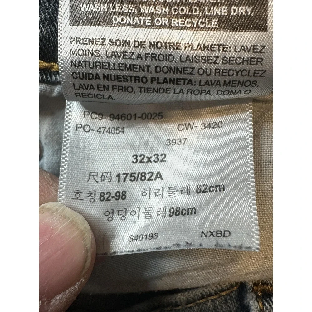 Signature by Levi Strauss & Co Jeans Mens 31x29 Gray SS1 Straight‎ Stretch Denim